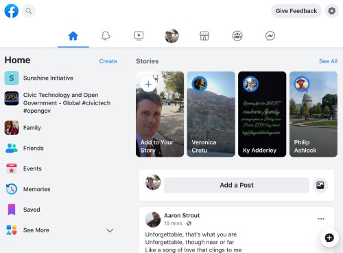 Facebook - fresh - home